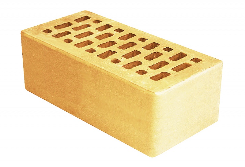 Облицовочный пустотелый, М-150,120x250x88, желтый, Терекс кирпич